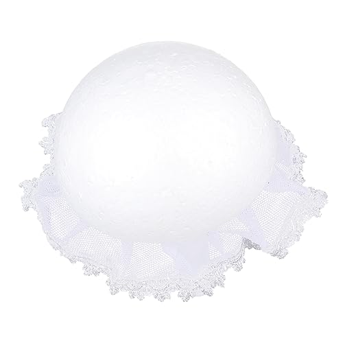 PERSELOSO Halbkugel Spitzenrand Blumenstrauß Halter mit Griff DIY Brautstraußhalter für Künstliche Blumen Hochzeit Bouquet Halter Handgriff Kompakt Tragbar von PERSELOSO