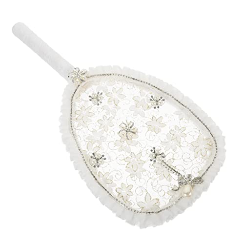 PERSELOSO Handgefertigter Fächer mit Floralen Spitzenmustern und Perlenverzierung für Hochzeiten Tanzaufführungen und Fotoshootings Leichter und Langlebiger Fächer für Damen PERSELOSO Handgefertigter Fächer mit Floralen Spitzenmustern und Perlenverzierung für Hochzeiten Tanzaufführungen und Fotoshootings Leichter und Langlebiger Fächer für Damen von PERSELOSO
