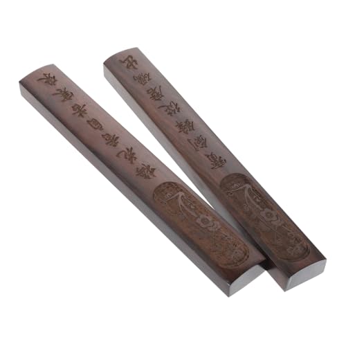 PERSELOSO Holz Briefbeschwerer Chinesische Kalligraphie Papiergewicht aus Langlebigem Holz mit Glatter Oberfläche und Abgerundeten Ecken Eleganter Schreibzubehör für Kunst Zeichnen und PERSELOSO Holz Briefbeschwerer Chinesische Kalligraphie Papiergewicht aus Langlebigem Holz mit Glatter Oberfläche und Abgerundeten Ecken Eleganter Schreibzubehör für Kunst Zeichnen und von PERSELOSO