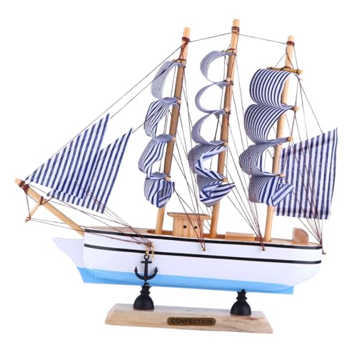 PERSELOSO Holz Segelboot Modell Nautische Dekoration aus Holz und Vliesstoff Stabil und Sicher Vintage Schiff für Wohnzimmer Büro Geschenkidee PERSELOSO Holz Segelboot Modell Nautische Dekoration aus Holz und Vliesstoff Stabil und Sicher Vintage Schiff für Wohnzimmer Büro Geschenkidee von PERSELOSO