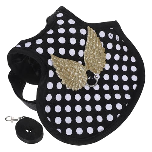 PERSELOSO Hühnchen Geschirr und Leine Verstellbare Hühnerjacke für Enten und Gänse Warmes und Sicheres Outfit Geeignet für Hühner Enten und Gänse Schwarz von PERSELOSO