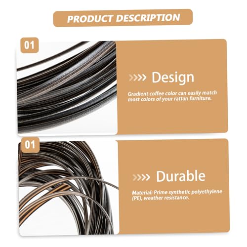 PERSELOSO Imitations-Rattan Reparaturband Hohe Festigkeit DIY Möbelzubehör für Stühle Sofas Korbmöbel Reparatur Langlebig und Einfach Anzuwenden von PERSELOSO