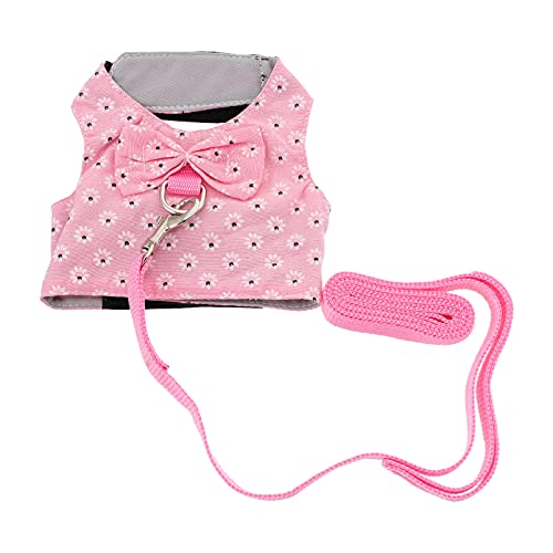 PERSELOSO Kaninchen Geschirr mit Verstellbarem Halsband und Leine Atmungsaktive Weste für Outdoor für Kleine Haustiere Modischem Design und Komfortabler Passform PERSELOSO Kaninchen Geschirr mit Verstellbarem Halsband und Leine Atmungsaktive Weste für Outdoor für Kleine Haustiere Modischem Design und Komfortabler Passform von PERSELOSO