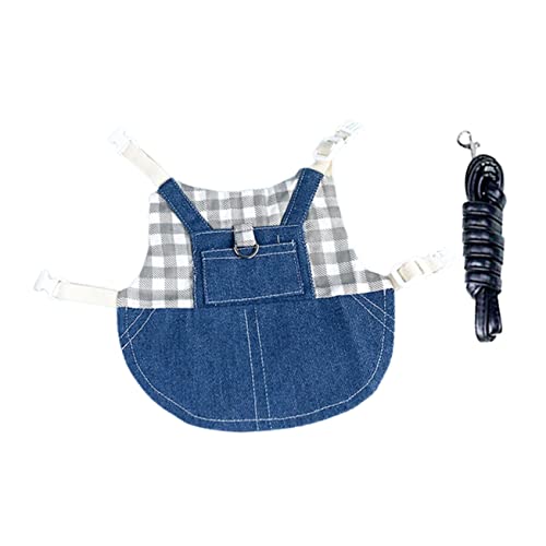 PERSELOSO Kaninchenkleidung und Accessoires Hasenleine Traktion Kleintierleine Gurte Geschirr für kleine Haustiere Kaninchenhasen Hasengeschirr Kaninchenleine Kleines Haustierkabelbaum Stoff von PERSELOSO
