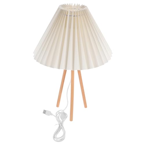 PERSELOSO Kreative Tischlampe mit Retro Falten Lampenschirm Schreibtischlampe für Schlafzimmer und Wohnräume Dimmbar Warmes Licht Design für Nachttisch von PERSELOSO