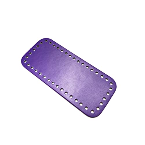 PERSELOSO PU Leder DIY Nähpouch Bodenplatte für Häkeltaschen Handgefertigte Strickzubehör mit Glänzender Laminierung Lila für Taschen und Geldbörsen von PERSELOSO