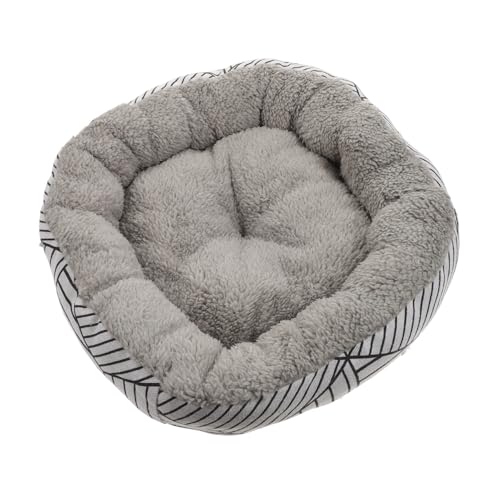 PERSELOSO Pet Nest Hundebett S Kariert Leichtes Waschbares Warmes Hunde Katzenkissen mit Weichem Lammfell für Drinnen Gemütliches Schlafsofa für Welpen und Kleine Haustiere von PERSELOSO