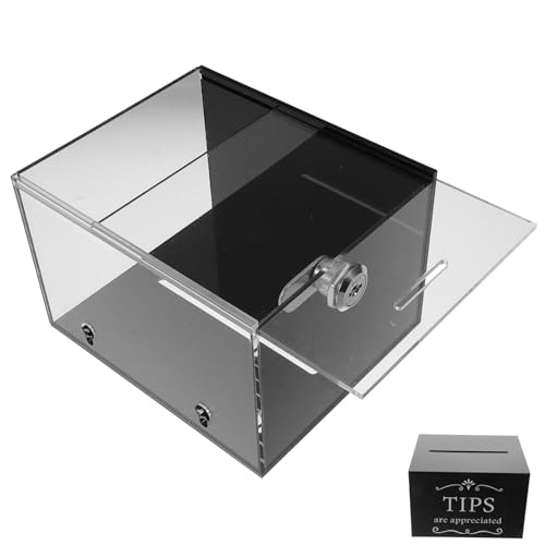 PERSELOSO Spendenbox mit Schloss Vielseitige Trinkgeld und Geldaufbewahrungsbox Vorschlagsbox für Bars und Restaurants Sichere Aufbewahrung Design Großzügiger Innenraum PERSELOSO Spendenbox mit Schloss Vielseitige Trinkgeld und Geldaufbewahrungsbox Vorschlagsbox für Bars und Restaurants Sichere Aufbewahrung Design Großzügiger Innenraum von PERSELOSO