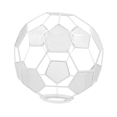 PERSELOSO Vintage Metall Käfig Lampenschirm Industrieleuchte im Fußball Design für Wohnzimmer Weißer Lampenschirm Hängelampe Zuhause von PERSELOSO