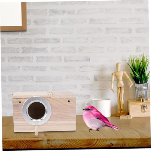 PERSELOSO Vogelhaus Nistkasten aus Holz mit Klarglasfenster Kleiner Brutkasten für Papageien und Wildvögel Sicher für Vogelschutz und Beobachtung im Garten PERSELOSO Vogelhaus Nistkasten aus Holz mit Klarglasfenster Kleiner Brutkasten für Papageien und Wildvögel Sicher für Vogelschutz und Beobachtung im Garten von PERSELOSO