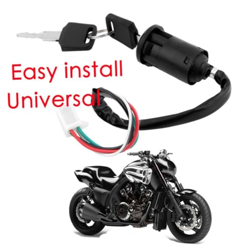 PERSELOSO Zündschloss Zylinderschloss mit Schlüsseln für Atv Dirt Bike Scooter Langlebiges Kunststoffgehäuse Schnelle Montage Kompatibel PERSELOSO Zündschloss Zylinderschloss mit Schlüsseln für Atv Dirt Bike Scooter Langlebiges Kunststoffgehäuse Schnelle Montage Kompatibel von PERSELOSO