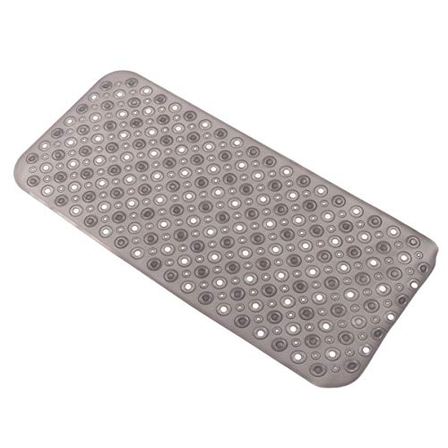 PERSELOSO Anti-rutsch Badmatte Aus PVC Waschbar Mit Massagefunktion Für Füße Dunkelgrau rutschfeste Duschmatte Für Badezimmer Und Tägliche Nutzung Schnelles Wasserablauf-Design von PERSELOSO