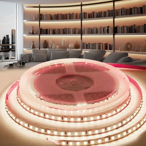 PERVADEO 24V LED Streifen Strip 10M Selbstklebend Neutralweiß 4000K LED Strip Flexibel LED Band 600LEDs 8mm Breite für Home Dekoration, Küche, Spiegel (ohne Netzteil) von PERVADEO