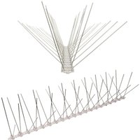 Pestsystems - Taubenspikes 5 m (10 × 0,5 m) – 4-reihig auf Polycarbonat – Vogelabwehr Spikes für Balkon, Dachrinne, Fensterbrett & Mauerkante – von PESTSYSTEMS