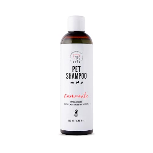 Pets Dog Shampoo für Hunde und Katzen 250ml - Vegan Hundeshampoo - Katzenshampoo - Hundepflege - Fellpflege Hund - Hundefell Shampoo - Empfindliche Hundehaut - Natürlich & Sanft Hundeshampoos von PET ESSENTIAL TREATMENT SUPPLIES PETS