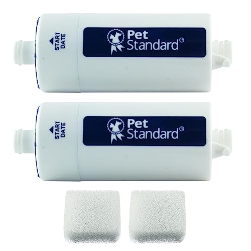 PET STANDARD Ersatz-Wasserfilter & Vorfilterschwämme kompatibel mit CATCARE Katzenwasserbrunnen, 2 Stück von PET STANDARD