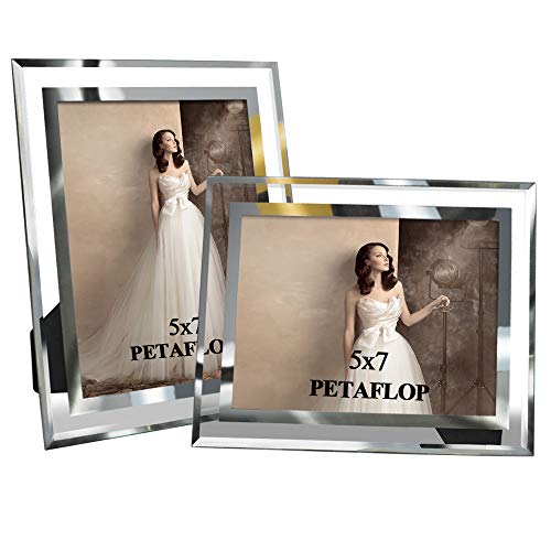 PETAFLOP Fotorahmen Glas Bilderrahmen 13x18 Photo Rahmen Hochzeit 2er Set Geschenk von PETAFLOP