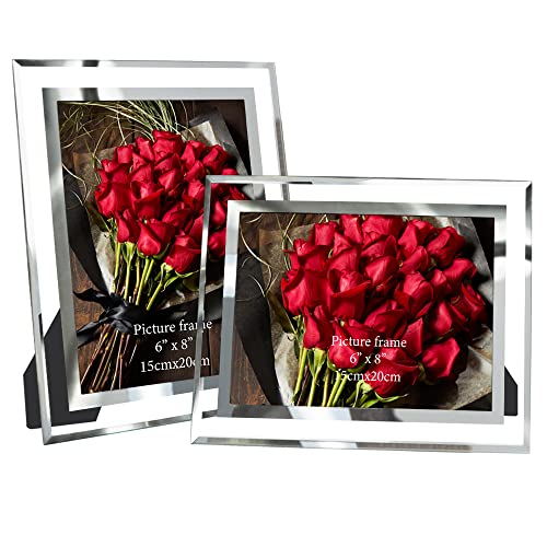 Bilderrahmen 2er Set für Bilder 15x20 cm Glasrahmen von PETAFLOP