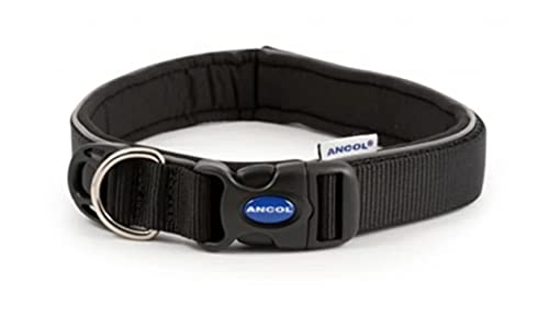 Ancol Extreme Ultra Gepolstertes wetterfestes Halsband, schwarz, Halsbandgröße 6 46-54 cm von Ancol