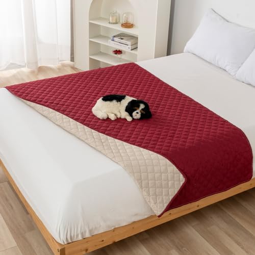 PETCUTE 100% wasserdichte Hundedecke,Robuste Hundematte für größere Hunde,Waschbare rutschfeste Haustier Sofa Abdeckung,Couch-Schutz, Hundedecke Sofaschutz,Hundebett-Abdeckung,Rot,100 * 127CM PETCUTE 100% wasserdichte Hundedecke,Robuste Hundematte für größere Hunde,Waschbare rutschfeste Haustier Sofa Abdeckung,Couch-Schutz, Hundedecke Sofaschutz,Hundebett-Abdeckung,Rot,100 * 127CM von PETCUTE
