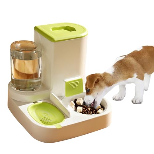 PETCUTE 2-in-1 Automatischer Futter und Wasserspender für Haustiere,Futterspender für Katzen mit großer Kapazität,Automatischer Futterspender für Haustiere,Leicht zu Reinigen, für Nass/Trockenfutter PETCUTE 2-in-1 Automatischer Futter und Wasserspender für Haustiere,Futterspender für Katzen mit großer Kapazität,Automatischer Futterspender für Haustiere,Leicht zu Reinigen, für Nass/Trockenfutter von PETCUTE