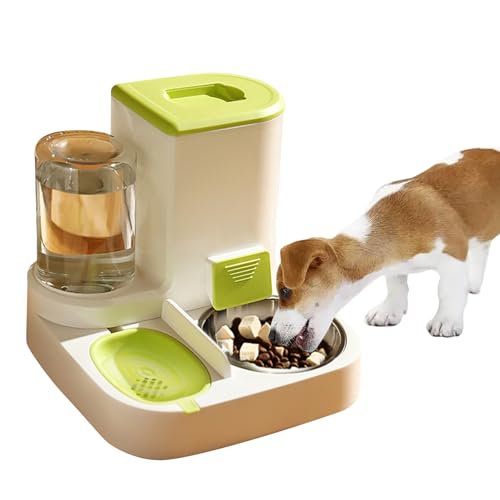 PETCUTE 2-in-1 Automatischer Futter und Wasserspender für Haustiere,Futterspender für Katzen mit großer Kapazität,Automatischer Futterspender für Haustiere,Leicht zu Reinigen, für Nass/Trockenfutter PETCUTE 2-in-1 Automatischer Futter und Wasserspender für Haustiere,Futterspender für Katzen mit großer Kapazität,Automatischer Futterspender für Haustiere,Leicht zu Reinigen, für Nass/Trockenfutter von PETCUTE