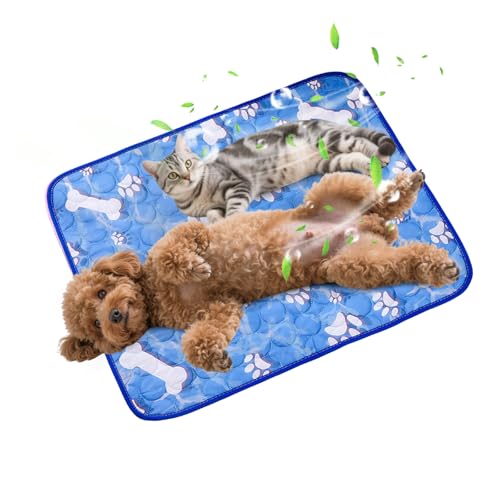 PETCUTE Gel-Freie Kühlmatte für Hunde,Selbstkühlende Kühldecke Hund,Kühlmatte Katze,Ungiftige Kühlpads für Haustiere,Waschbare Kühlpads für Haustiere,rutschfest,Perfekt für Auto,Reise und Zuhause XL von PETCUTE
