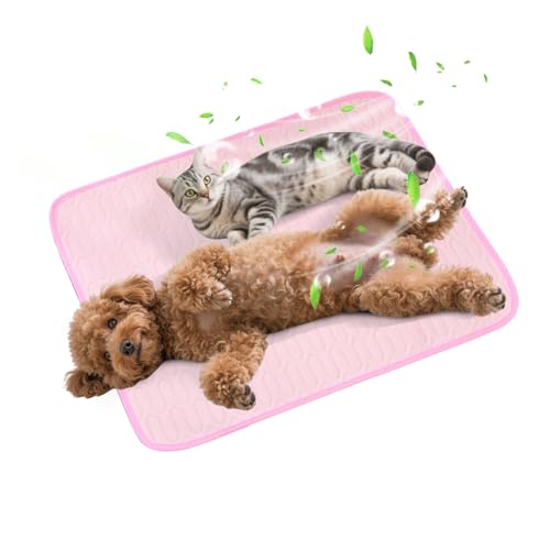 PETCUTE Gel-Freie Kühlmatte für Hunde,Selbstkühlende Kühldecke Hund,Kühlmatte Katze,Ungiftige Kühlpads für Haustiere,Waschbare Kühlpads für Haustiere,rutschfest,Perfekt für Auto,Reise und Zuhause M von PETCUTE