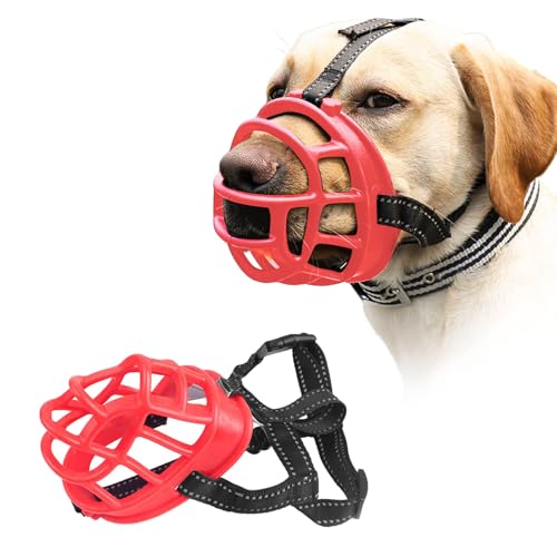 PETCUTE Hund Maulkörbe hundemaulkorb beißkorb für Kleine Großer Hunde Anti Fress Verhindert Bellen Beißen und Kauen Mit reflektierendem Streifen Verstellbare Träger PETCUTE Hund Maulkörbe hundemaulkorb beißkorb für Kleine Großer Hunde Anti Fress Verhindert Bellen Beißen und Kauen Mit reflektierendem Streifen Verstellbare Träger von PETCUTE