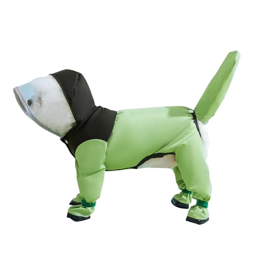 PETCUTE Hund Regenmantel,wasserdichte Hunde-Regenjacke mit Kapuze,Verstellbare Vierbeiner Hunderegenmantel mit Leinenlöchern, Reflektierender Riemen,für kleine, mittelgroße Hunde PETCUTE Hund Regenmantel,wasserdichte Hunde-Regenjacke mit Kapuze,Verstellbare Vierbeiner Hunderegenmantel mit Leinenlöchern, Reflektierender Riemen,für kleine, mittelgroße Hunde von PETCUTE