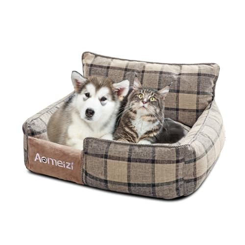 PETCUTE Hundebett Mittelgroße Grosse Hunde,Orthopädisches Hundekorb mit Abnehmbarem Waschbarem Bezug,Waschbar Hundebetten Hundekörbchen mit Rutschfestem Boden,Weich Hundesofa,Grau,XL von PETCUTE