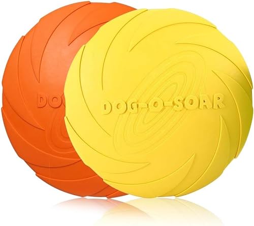 PETCUTE Hundefrisbee Hund Scheibe Hundespielzeug Frisbee Disc für Hunde 2 Stück ø 18 cm von PETCUTE