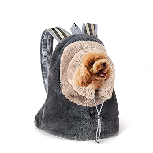 PETCUTE Hunderucksack, Katzenrucksack für Katzen und Hunde Welpen,Verstellbare Haustier Rucksäcke mit Kopf-Out Design,Katzen Transporttasche,Tragetasche für Hunde mit Herausnehmbarer Matte von PETCUTE