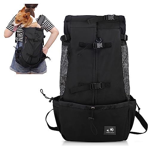 PETCUTE Hundetasche Hundetransporttasche Tragetasche füR Hunde Katzen Wanderrucksack Seite Atmungsaktives Netz Rucksack füR Mittel Hunde Katzen bis zu 10 kg von PETCUTE