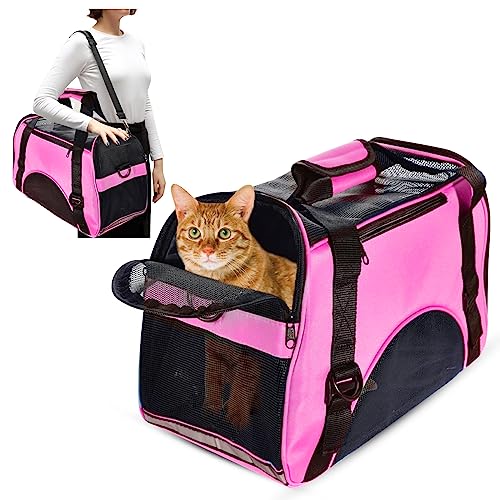 PETCUTE Hundetasche hundetragetasche Tragetasche für Katze Faltbar Transporttasche für kleine Hunde und Katzen von PETCUTE