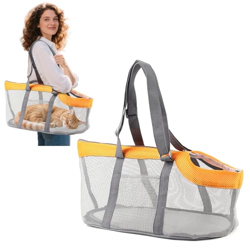 PETCUTE Hundetragetasche,Atmungsaktiv Hundetasche für Kleine Hunde,Welpentasche mit Abnehmbare Polster,Schultergurtbis 4 kg,Katzen Transporttasche für Unterwegs Orange PETCUTE Hundetragetasche,Atmungsaktiv Hundetasche für Kleine Hunde,Welpentasche mit Abnehmbare Polster,Schultergurtbis 4 kg,Katzen Transporttasche für Unterwegs Orange von PETCUTE