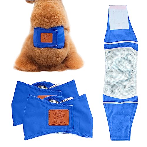 PETCUTE Hundewindeln Waschbare Bauchband für Männliche Hunde Hund Hygieneunterhose 2er Pack Hund Windeln wiederverwendbar PETCUTE Hundewindeln Waschbare Bauchband für Männliche Hunde Hund Hygieneunterhose 2er Pack Hund Windeln wiederverwendbar von PETCUTE