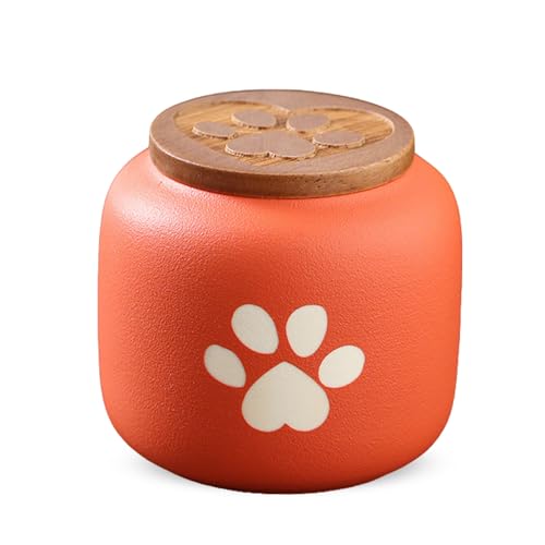 PETCUTE Katzen Urne,Urne für Hund,Mini Urne aus Keramik,Wasserdicht Gedenkurne,Handgefertigte Tierurne aus Hochwertiger Keramik für Hunde und Katzen,Orange Rot,180ml PETCUTE Katzen Urne,Urne für Hund,Mini Urne aus Keramik,Wasserdicht Gedenkurne,Handgefertigte Tierurne aus Hochwertiger Keramik für Hunde und Katzen,Orange Rot,180ml von PETCUTE