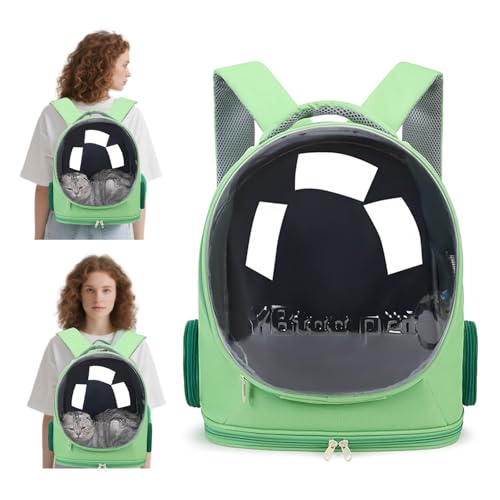 PETCUTE Katzenrucksack,Faltbar Haustier Rucksack mit Sicherheitsleine & Raumkapsel-Design,Belüftet Katzen Transport Rucksack,für Reisen/Wandern/Outdoor/Tierarztbesuche,bis 5kg PETCUTE Katzenrucksack,Faltbar Haustier Rucksack mit Sicherheitsleine & Raumkapsel-Design,Belüftet Katzen Transport Rucksack,für Reisen/Wandern/Outdoor/Tierarztbesuche,bis 5kg von PETCUTE