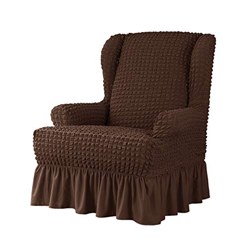PETCUTE Sesselschoner Stretch Sofabezug mit Rüschen Ohrensessel Husse Sessel-Überwürfe Couch-Bezüge Haustierbezüge von PETCUTE