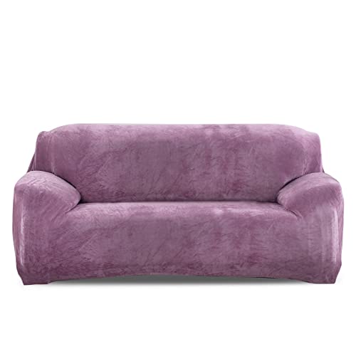 PETCUTE Sofabezüge Elastische 3 Sitzer Sofabezüge Dicke couchbezug Sofa Überwürfe Sofahusse Helles Lila von PETCUTE