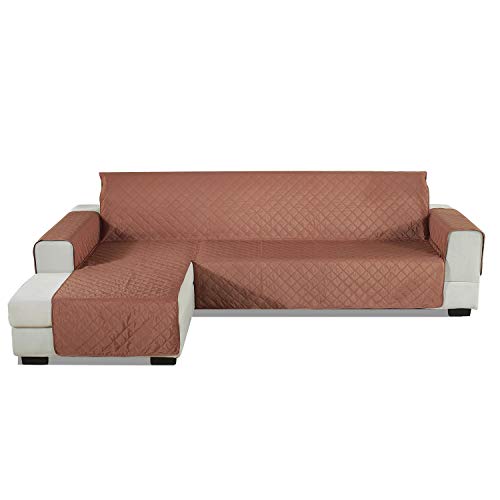 PETCUTE Sofabezug L Form gesteppter Sofabezug Sofaschutz ecksofa wasserdichte sofahusse ecksofa Chaiselongue Links 240x270cm von PETCUTE