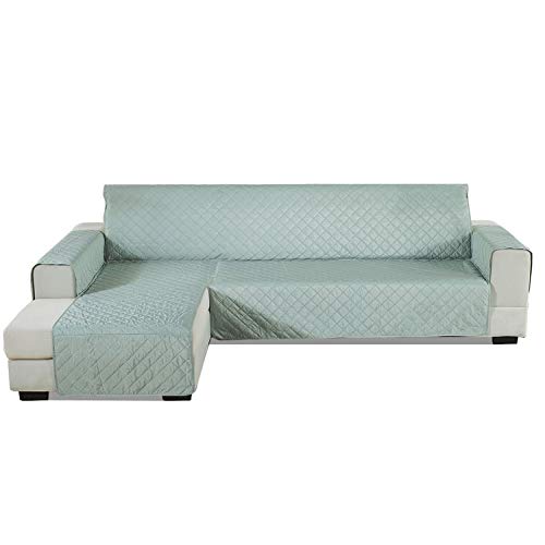 PETCUTE Sofabezug L Form gesteppter Sofabezug Sofaschutz ecksofa wasserdichte sofahusse ecksofa Chaiselongue Links 240x270cm von PETCUTE