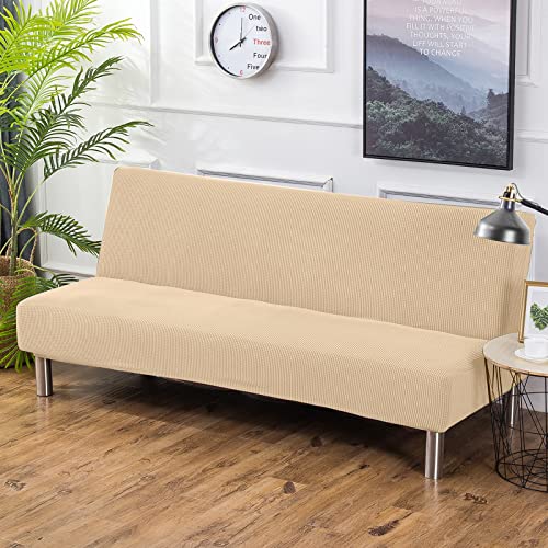 PETCUTE Sofabezug ohne Armlehne: Stretch Sofahusse ohne Armlehne, Beige von PETCUTE