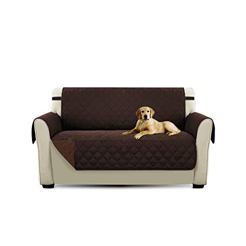 PETCUTE Sofaschoner 2 sitzer Couch überwurf couchbezug sofaüberzug Sofa Schutz Sofa Abdeckung 3 sitzer Sofaüberwurf Braun von PETCUTE