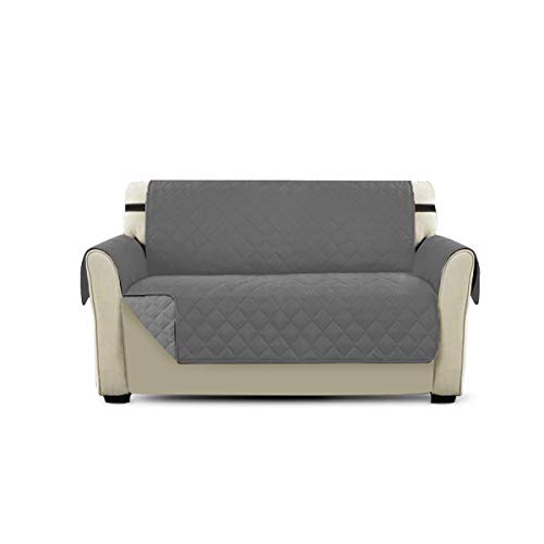 PETCUTE Sofaschoner 2 sitzer Couch überwurf couchbezug sofaüberzug Sofa Schutz Sofa Abdeckung 3 sitzer Sofaüberwurf Grau von PETCUTE