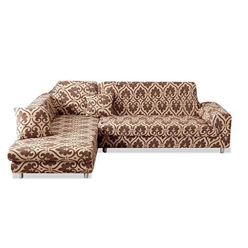 PETCUTE Sofaüberwurf für L-Form Sofa Sofabezüge Ecksofabezug 1 2 3 4-Sitzer Sofabezüge L-Form Stretch sofahusse von PETCUTE