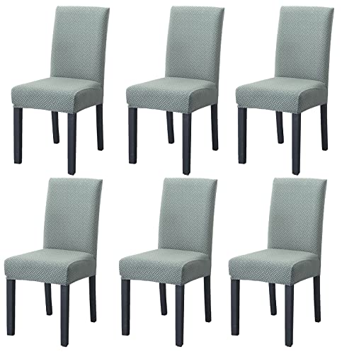 PETCUTE Stuhlhusse stuhlüberzug hussen für stühle Stretch stuhlschleifen Stretch stuhlhussen Grün 6er Set von PETCUTE