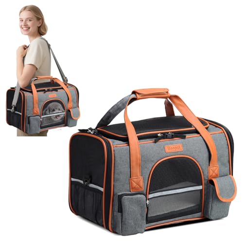PETCUTE Transportbox Katze und Hunde,Katzentransportbox mit Abnehmbare Matte,Faltbare Atmungsaktiv Katzentasche mit Reflektierender Streifen,Verstellbarer Schultergurt,Airline Genehmigt PETCUTE Transportbox Katze und Hunde,Katzentransportbox mit Abnehmbare Matte,Faltbare Atmungsaktiv Katzentasche mit Reflektierender Streifen,Verstellbarer Schultergurt,Airline Genehmigt von PETCUTE