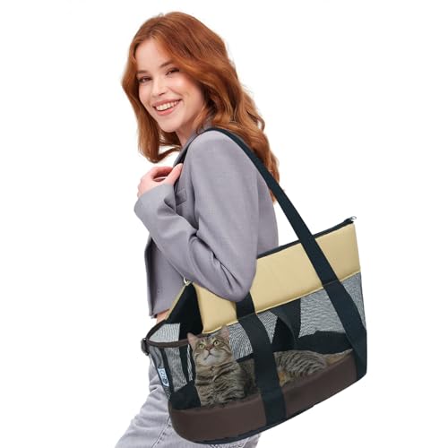 PETCUTE Transporttasche für Kleine Hunde und Katzen,Atmungsaktive Haustiertragetasche,Hundetasche Katzentasche mit Schultergurt,Katzentragetasche Hundetragetasche mit Innerem Sicherheitsgurt PETCUTE Transporttasche für Kleine Hunde und Katzen,Atmungsaktive Haustiertragetasche,Hundetasche Katzentasche mit Schultergurt,Katzentragetasche Hundetragetasche mit Innerem Sicherheitsgurt von PETCUTE